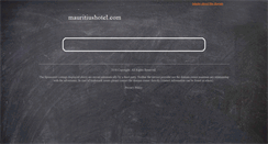 Desktop Screenshot of mauritiushotel.com